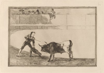 Pedro Romero dödar den stoppade tjuren av Francisco de Goya