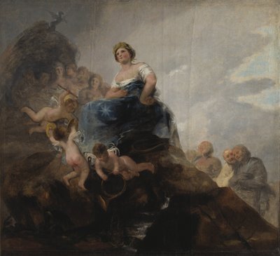 Poesie et poetes - Poesi och poeter, av Goya, Francisco, de (1746-1828). Olja på duk. Mått: 298x326 cm. Nationalmuseum Stockholm av Francisco de Goya