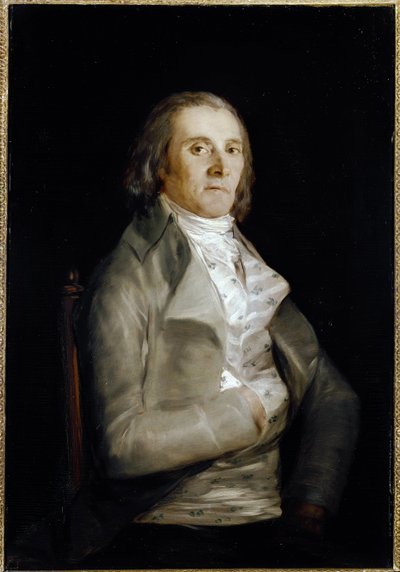 Porträtt av Don Andres del Peral (aktiv 1770-1820) målare dekoratör - Olja på trä av Francisco de Goya