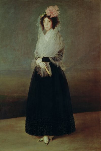 Porträtt av grevinnan av Carpio (1757-95) Marquise de la Solana, ca 1793 av Francisco de Goya