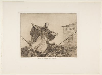 Må sladden bryta, tavla 77 från Los Desastres de la Guerra (Krigets katastrofer), efter 1814-15, publicerad 1863 (etsning, akvatint eller lavis & torrnål) av Francisco de Goya