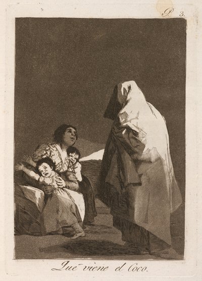 Att kokosnöten kommer (Here Comes the Bogey-Man) av Francisco de Goya