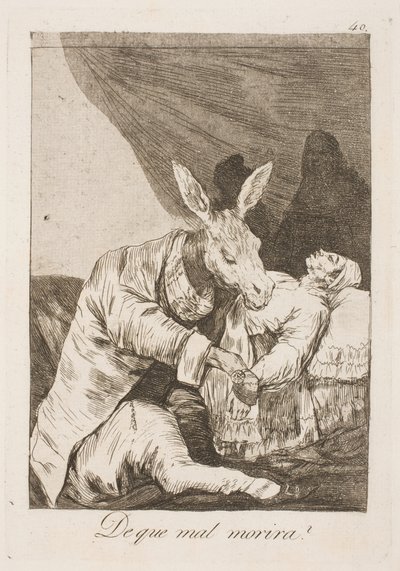 Är det läkaren eller sjukdomen som dödar honom? av Francisco de Goya