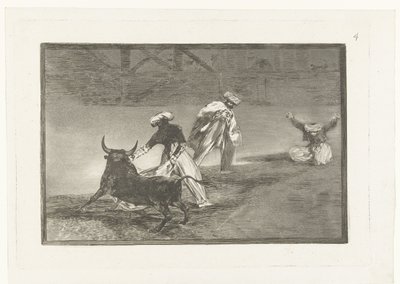 Tjurfäktare på en arena Capean otro encerrado Tjurfäktning (serietitel) La Tauromaquia (serietitel) av Francisco de Goya