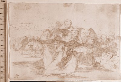 The Disasters of War : Allt är förvrängt (förberedande ritning av Francisco de Goya