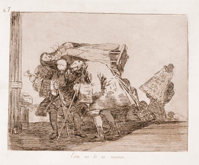 The Disasters of War: Detta är inte mindre (etsning från den förberedande ritningen av Francisco de Goya