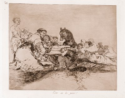 The Disasters of War: Det här är det värsta (etsning från förberedande ritning av Francisco de Goya