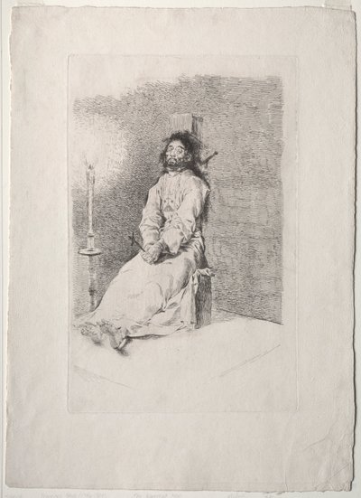 The Garroted Man av Francisco de Goya