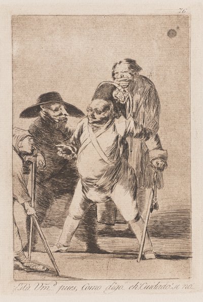 The Habit of Command, sent 18:e-tidigt 19:e århundrade (tryck) av Francisco de Goya