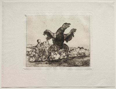 Krigets fasor: A Carnivorous Vulture av Francisco de Goya