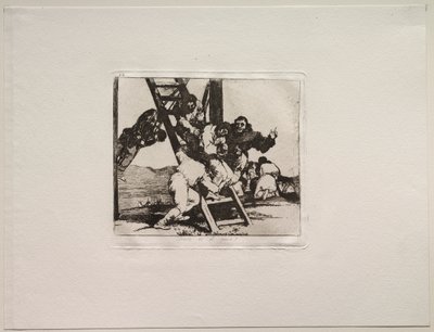 Krigets fasor: Det är ett svårt steg! av Francisco de Goya