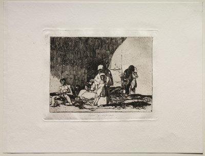 Krigets fasor: de friska och de sjuka. av Francisco de Goya