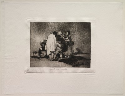 Krigets fasor: Det fanns inget att göra och han dog. av Francisco de Goya