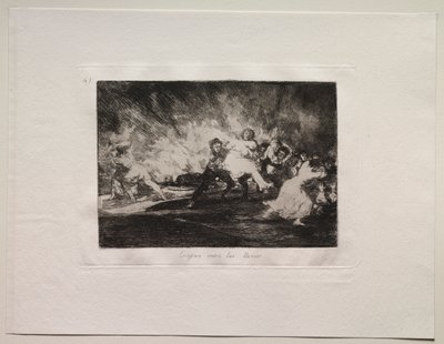 Krigets fasor: De flyr genom lågorna av Francisco de Goya