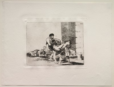 Krigets fasor: Till kyrkogården. av Francisco de Goya