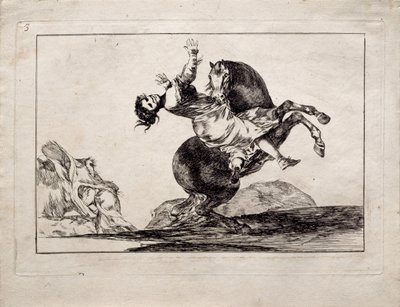 The Horse-Abductor från serien Los Disparates Follies, 1815-1819 av Francisco de Goya
