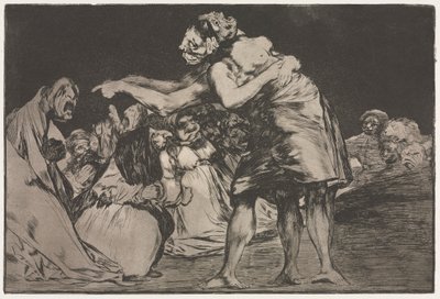 Ordspråken: Matrimonial Folly, 1864. av Francisco de Goya