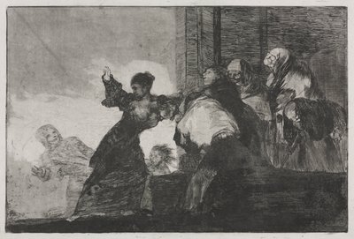 Ordspråken: Två huvuden är bättre än ett eller fattig dårskap av Francisco de Goya