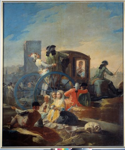 Diskhandlaren. Målning av Francisco De Goya (1746-1828) av Francisco de Goya
