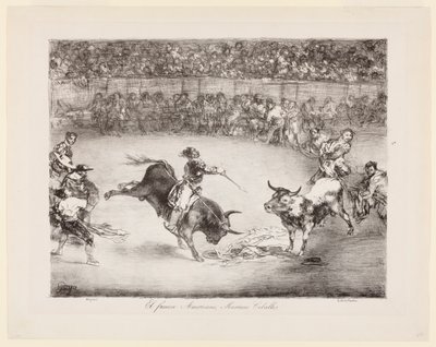 Den berömde amerikanen, Mariano Ceballos: Tjurarna i Bordeaux av Francisco de Goya