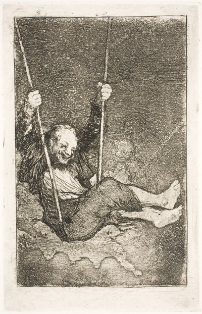 Trollkarlen i en sving av Francisco de Goya