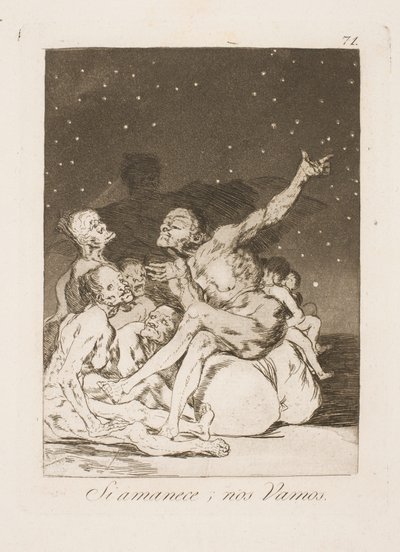 I gryningen måste vi gå av Francisco de Goya