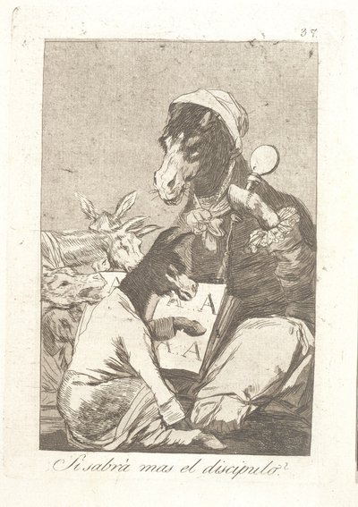 Vet eleven mer än läraren? av Francisco de Goya