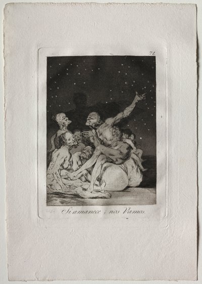 När dagen rasar kommer vi att vara lediga av Francisco de Goya