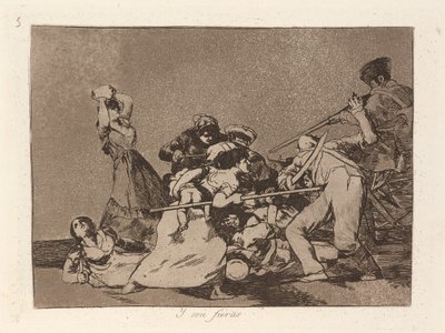 Y son fieras (Och de är som vilda djur) av Francisco de Goya