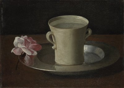 En kopp vatten och en ros, c.1630 av Francisco de Zurbaran