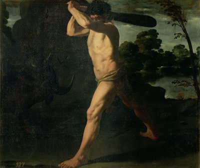Herkules och den kretensiska tjuren av Francisco de Zurbaran