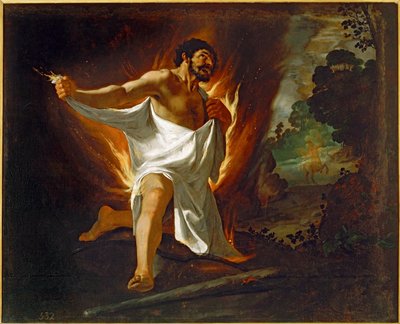 Herkules bränd av kentauren Nessus skjorta ... (olja på duk) av Francisco de Zurbaran