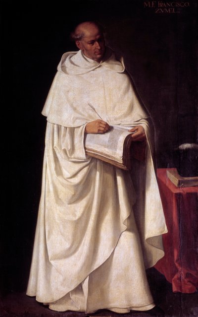 Porträtt av Francisco Zumel (cirka 1540-1607), spansk religiös av Mercierorden (legosoldat eller handelsvara) och teolog av Francisco de Zurbaran