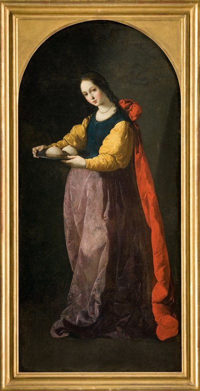 Saint Agatha, mellan 1630 och 1635 av Francisco de Zurbaran
