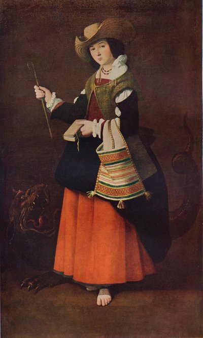 Saint Margaret of Antioch, c1630, 1937 av Francisco de Zurbaran