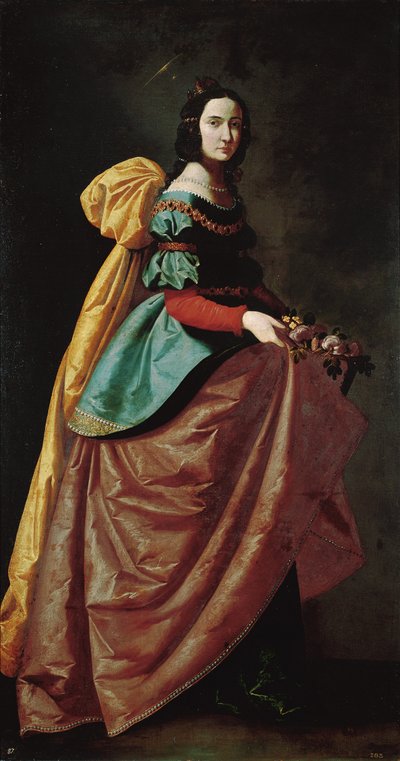 Saint Casilda of Toledo, ca 1640 (olja på duk) av Francisco de Zurbaran