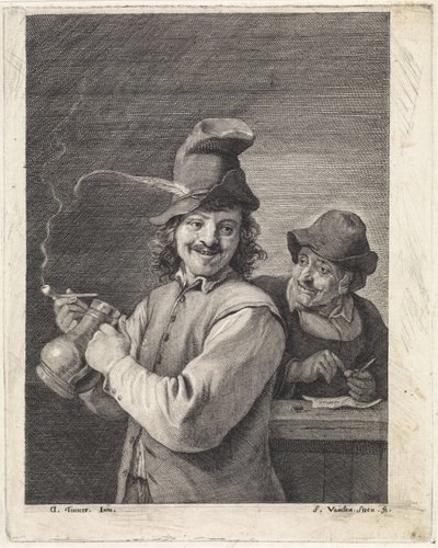 Bonde med kanna och pipa av Franciscus van der Steen