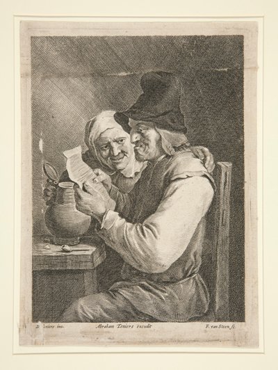 Par som läser ett brev av Franciscus van der Steen