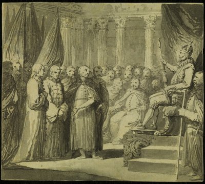 Tsar Vasili IV Ivanovich Shuisky före kungen Sigismund III Vasa, sent 1700-tal. av Franciszek Smuglewicz