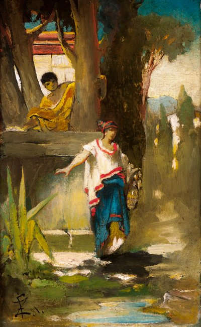 Romersk kvinna vid brunnen av Franciszek Zmurko