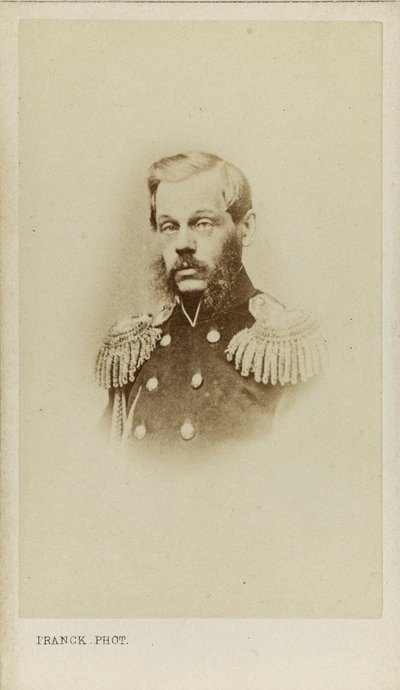 Porträtt av greve Dmitry Alekseevich Milyutin 1816-1912. av Franck
