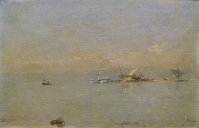 Hamnen i Ouchy av Francois-Louis-David Bocion