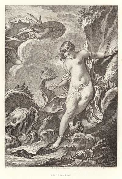 Andromede (gravyr) av Francois (after) Boucher
