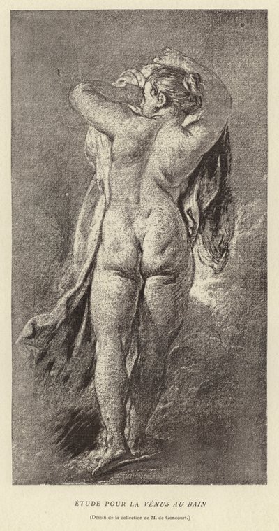 Studie för Venus i badet av Francois (after) Boucher