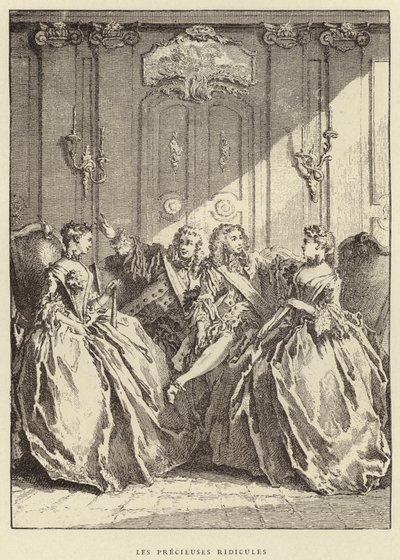 The Precious Ridicules (gravyr) av Francois (after) Boucher