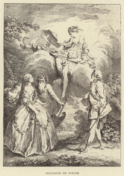 Prologue de Psyche (gravyr) av Francois (after) Boucher