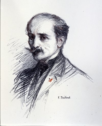 Porträtt av Edmond Rostand. (1868-1918) Teckning av Thévenot François (1856-1943). av Francois (after) Thevenot