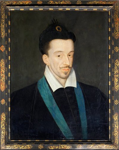 Porträtt av den franske kungen Henrik III (1551-1589), ca 1582-86 (målning) av Francois (attr.to) Quesnel