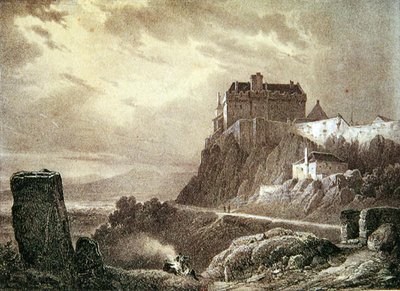 Stirling Castle, graverad av Villeneuve av Francois Alexandre Pernot
