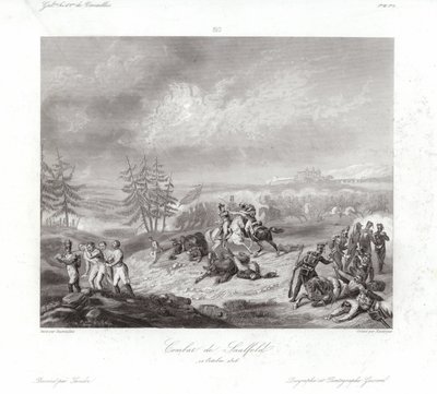 Combat de Saalfeld av Francois Augustin Desmoulins